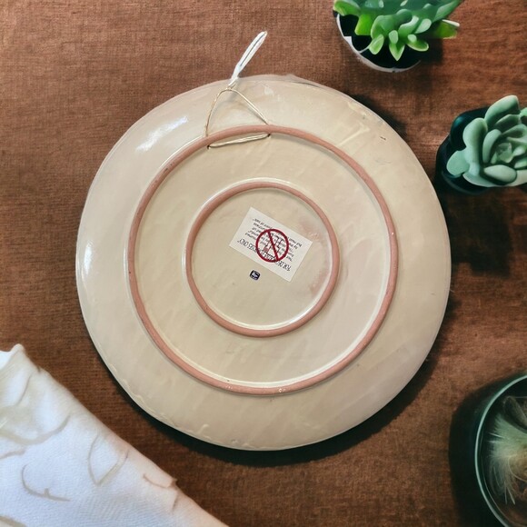 Mexican Talavera 18" Platter with a Fruit on Basket Scene Vintage - Picture 2 of 3